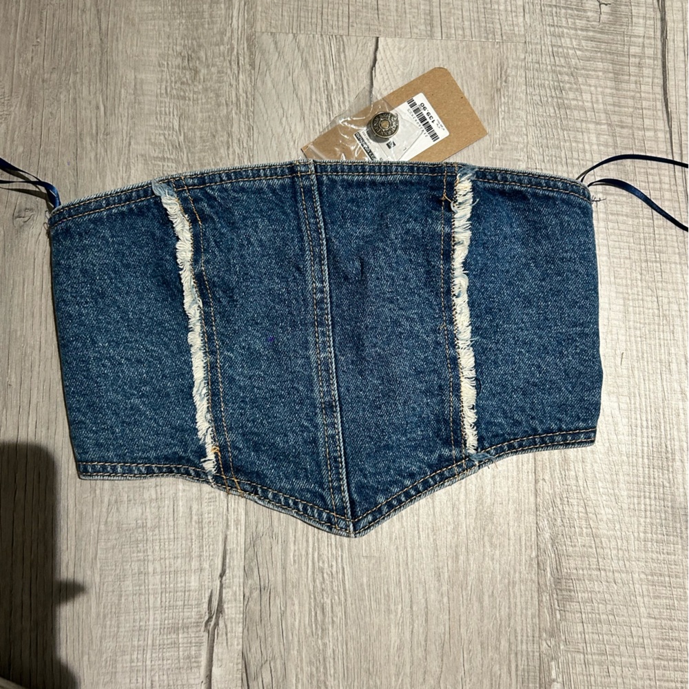 Denial strapless crop top - new with tags